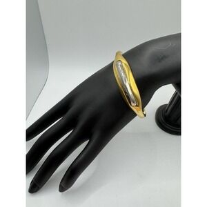 Vintage Koret Gold and Silver‎ Tone Bangle Bracelet